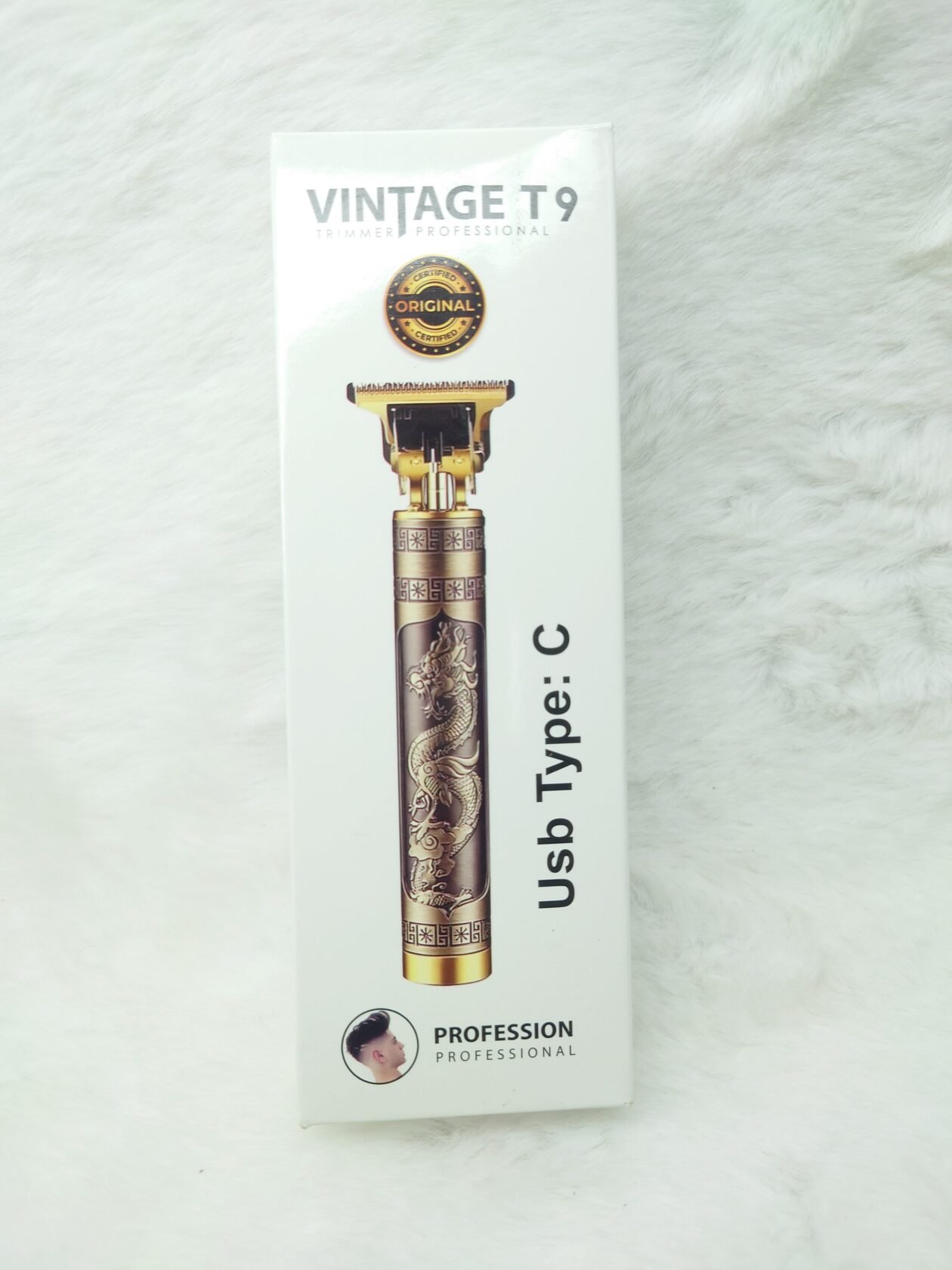 Vintage T9 Rechargeable Hair Trimmer - Gold Dragon Edition