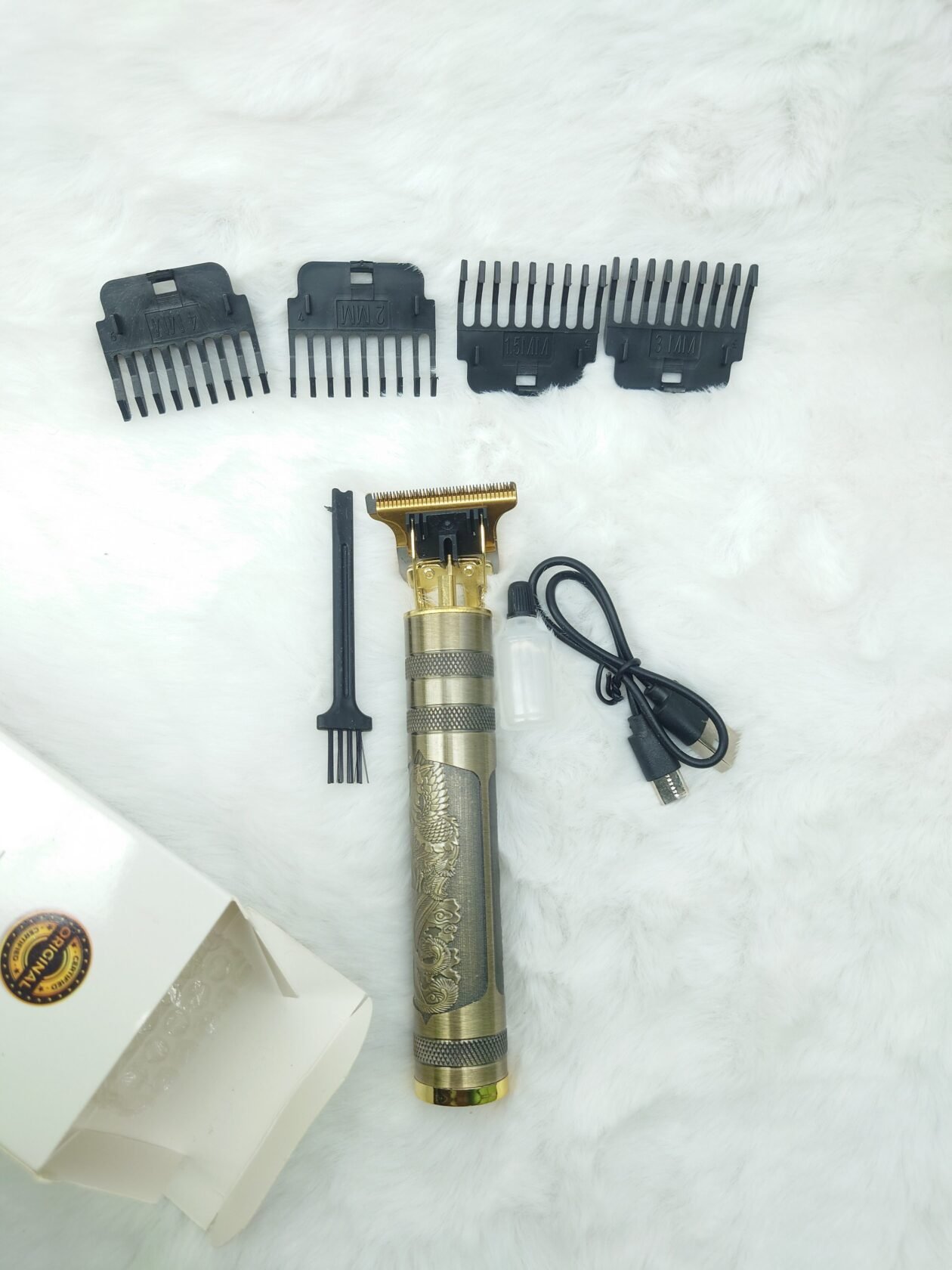 Vintage T9 Rechargeable Hair Trimmer - Gold Dragon Edition