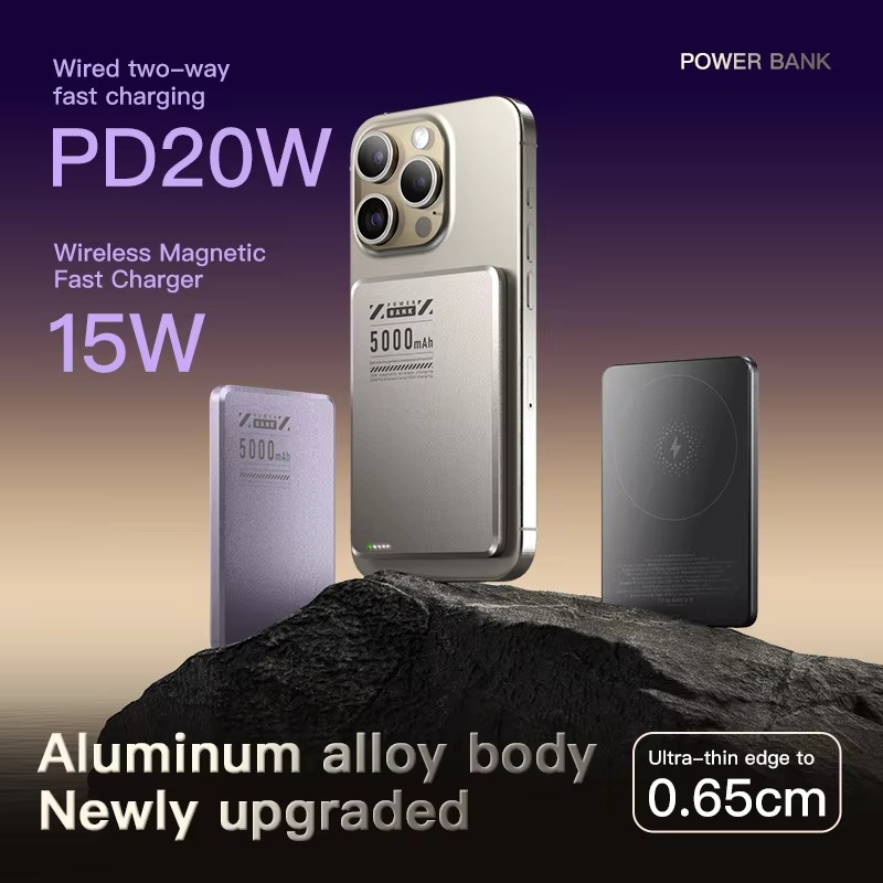 X6 Ultra-thin Wireless Power Bank 5000mAh
