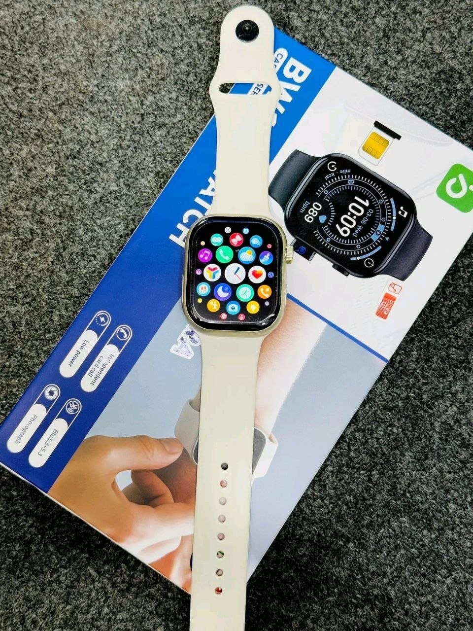 BW11S Ultra-Thin Smartwatch with Camera & Sim Card Support