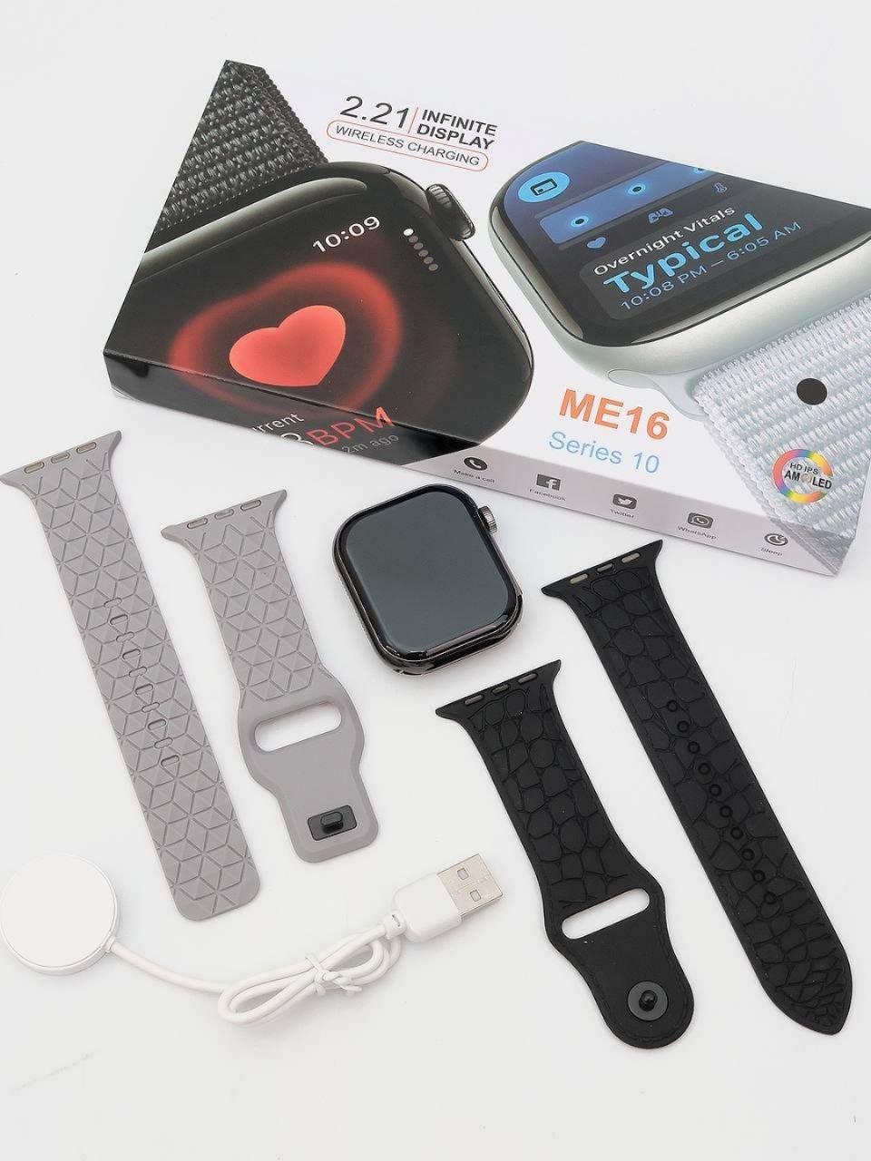 ME16 Series 10 Ultra Smart Watch with 2.21" Infinite Display & Wireless Charging