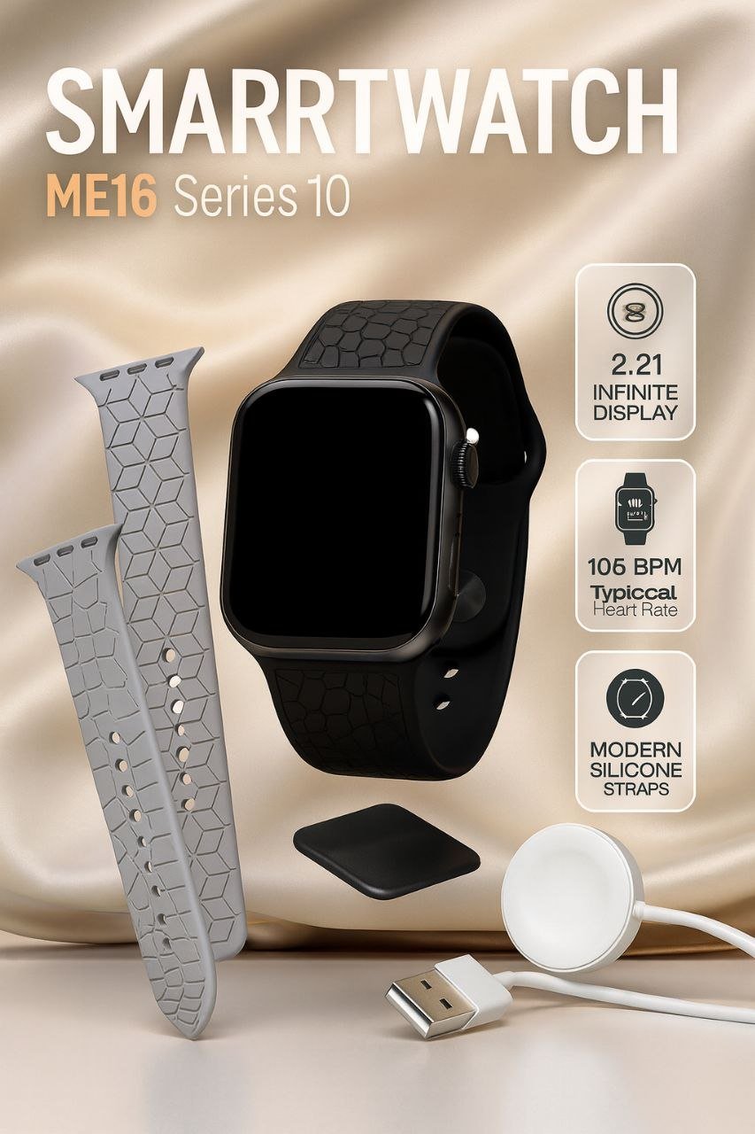 ME16 Series 10 Ultra Smart Watch with 2.21" Infinite Display & Wireless Charging