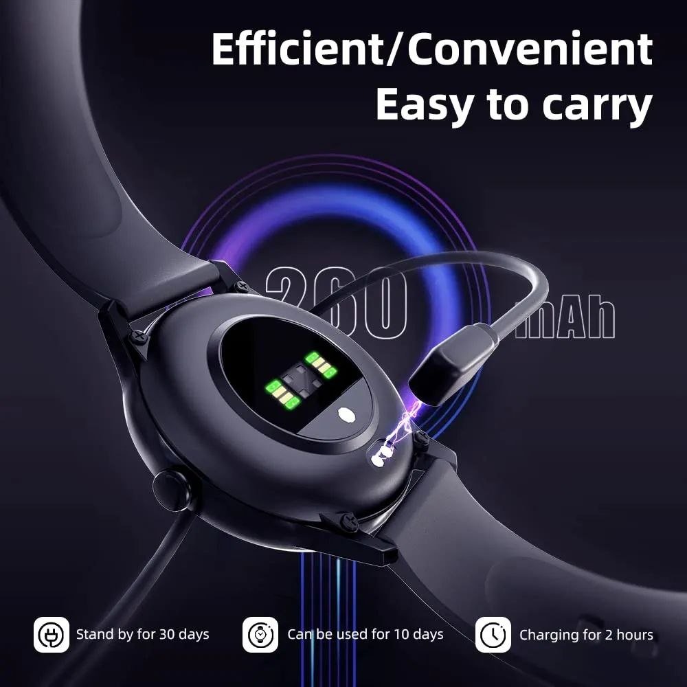 METATU Smart Fitness Tracker & Stylish Round Smartwatch