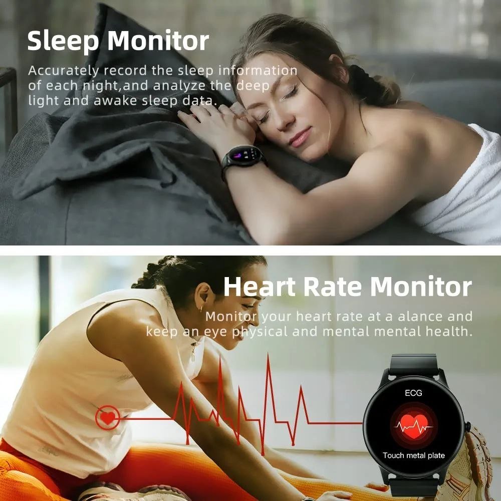 METATU Smart Fitness Tracker & Stylish Round Smartwatch