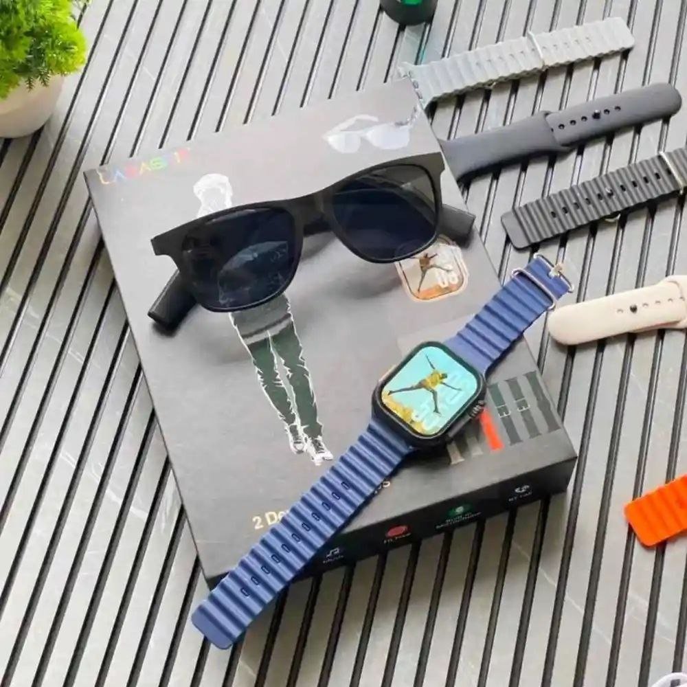 AXASFIT Bluetooth Smartwatch & Smart Sunglasses Set