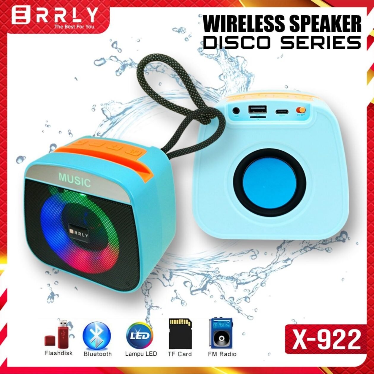X-922 Portable Wireless Disco Speaker with RGB Lighting