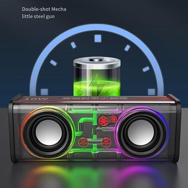 V8 RGB Dual Magnetic Transparent Bluetooth Speaker
