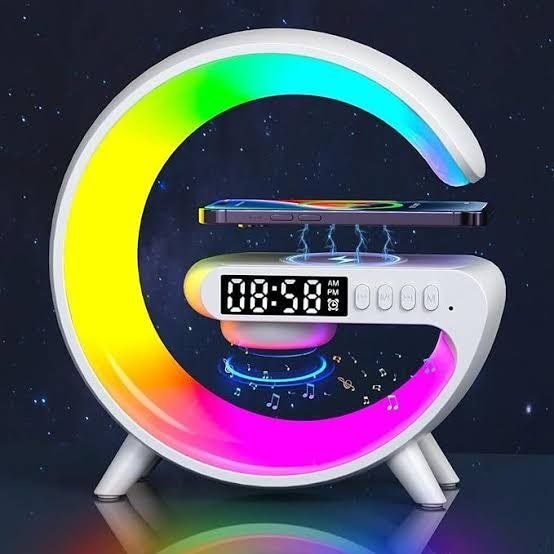 G63 RGB Smart Light Sound Machine with Wireless Charger & Alarm Clock