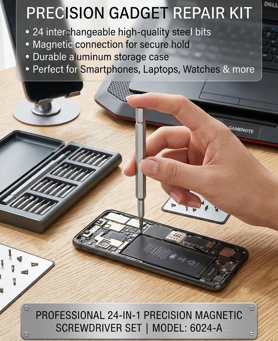 Professional 24-in-1 Precision Magnetic Screwdriver Set