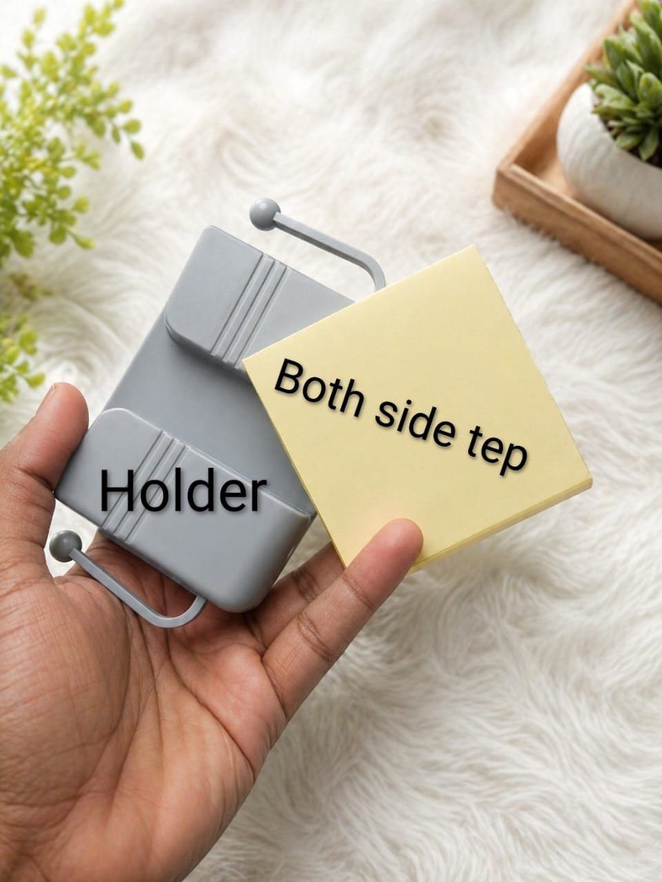 Wall-Mounted Mobile Charging Stand with Dual Side Hooks