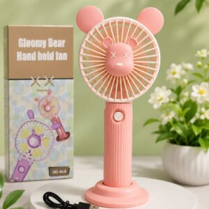 Cute Gloomy Bear Handheld Mini Rechargeable Fan with Table Stand