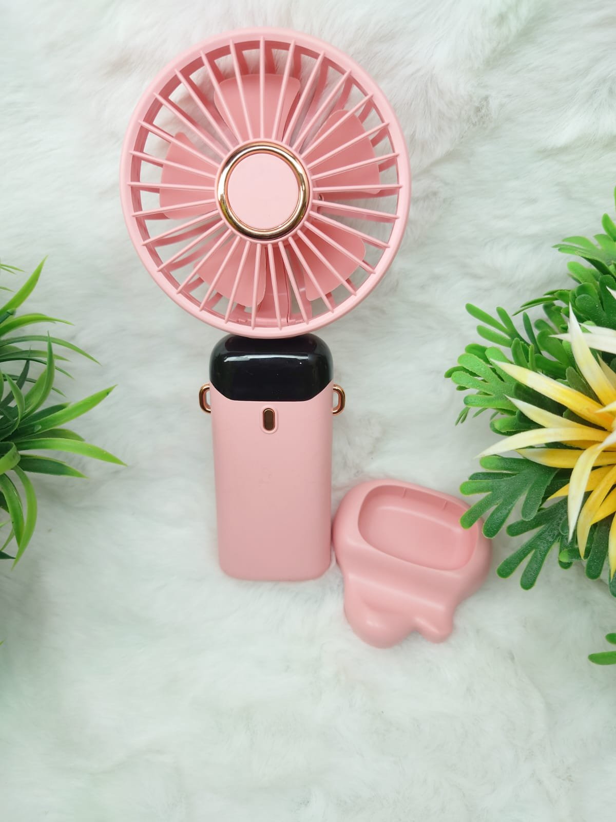 Premium LED Digital Display Portable Handheld Fan with Neck Strap