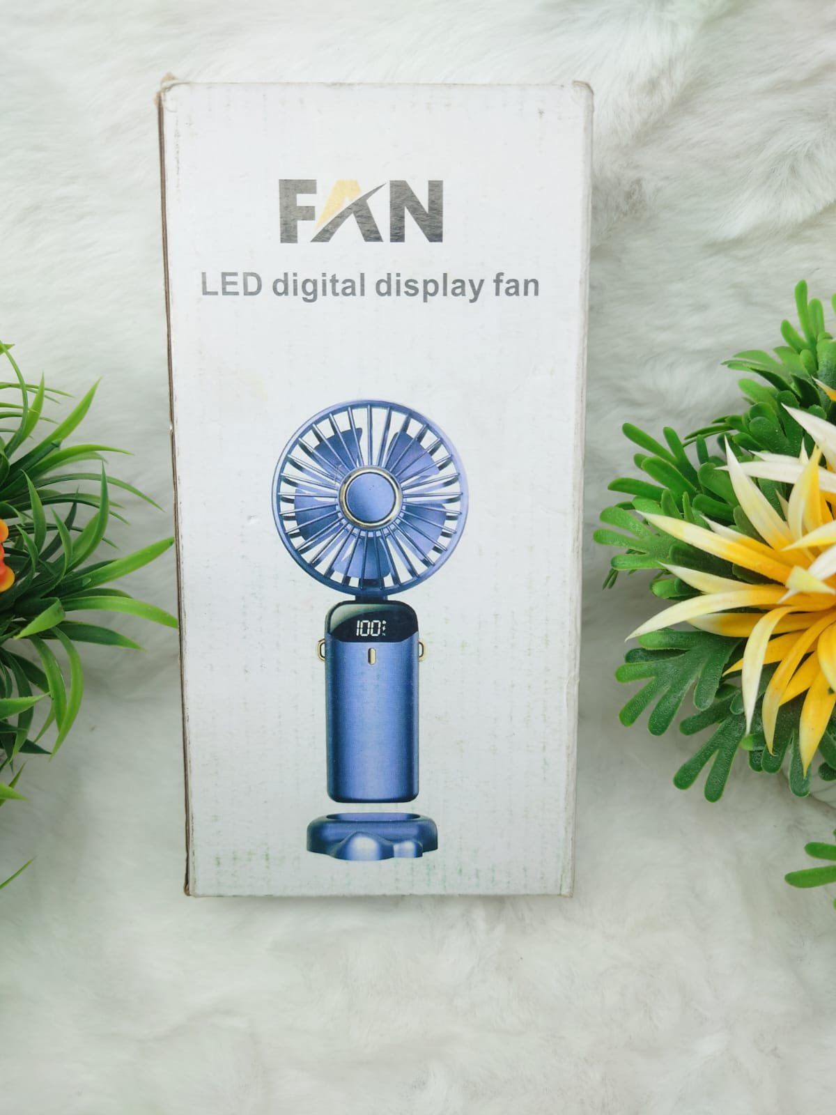 Premium LED Digital Display Portable Handheld Fan with Neck Strap
