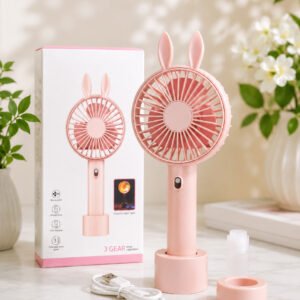 Cute Hello Kitty Design 2-in-1 Handheld Mist Fan with Cold spray & Night Light